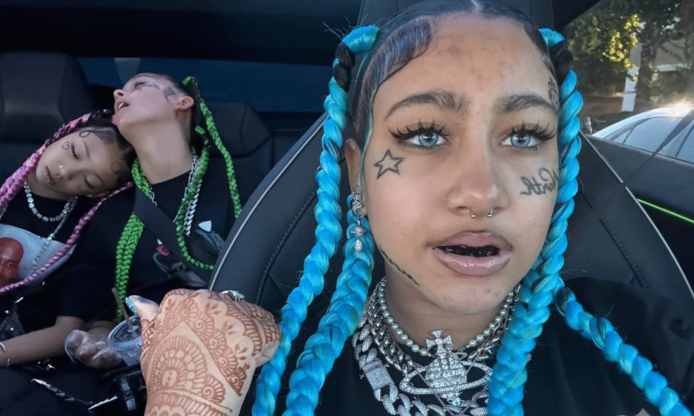 Kim Kardashian Defends 12-Year-Old North West’s Bold Look After Fake Tattoos, Piercings and Blue Hair Spark Controversy Kanye West