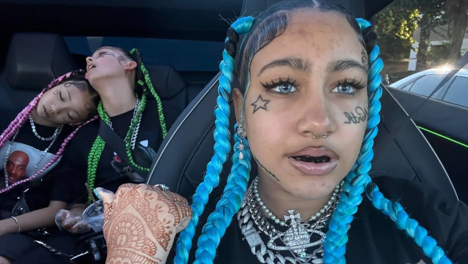 Kim Kardashian Defends 12-Year-Old North West’s Bold Look After Fake Tattoos, Piercings and Blue Hair Spark Controversy Kanye West