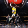 LeBron James at the Los Angeles Lakers Game