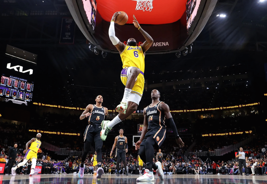 LeBron James at the Los Angeles Lakers Game