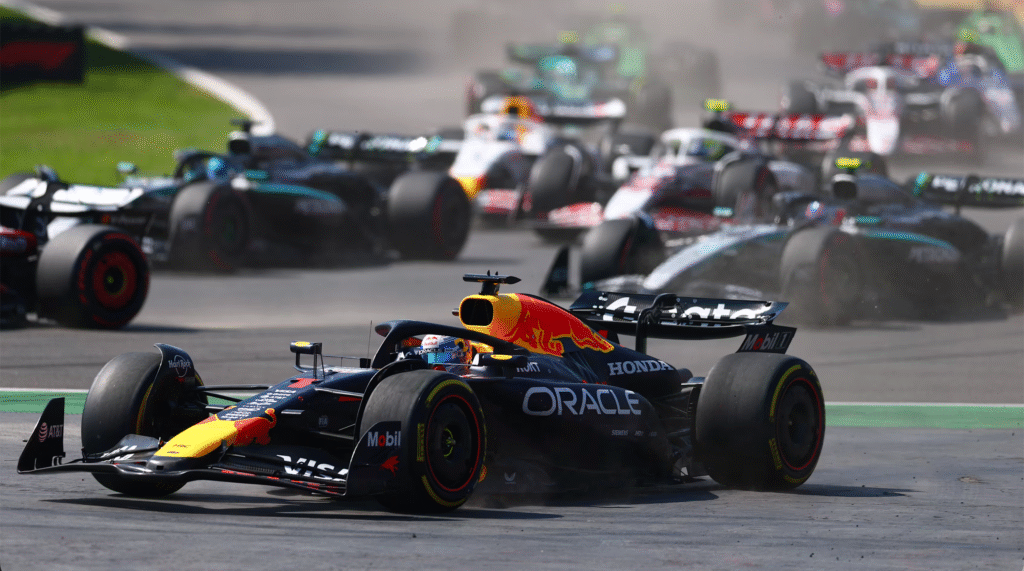 Max Verstappen led chaos to claim podium; Lewis Hamilton Penalised