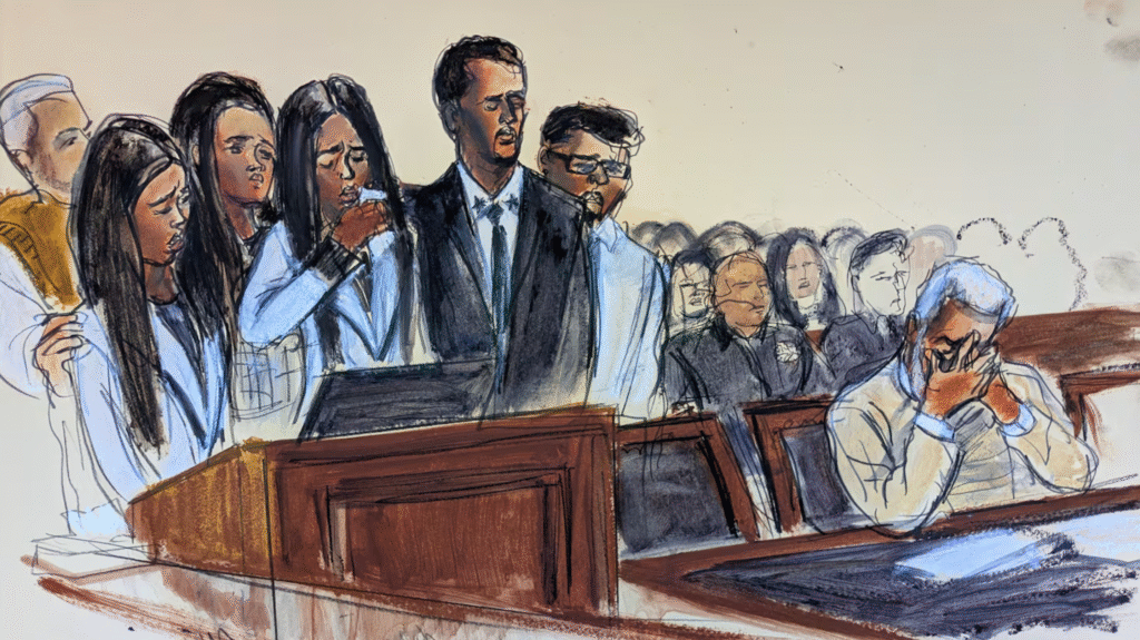 Sean Diddy Combs sentencing - Court sketch