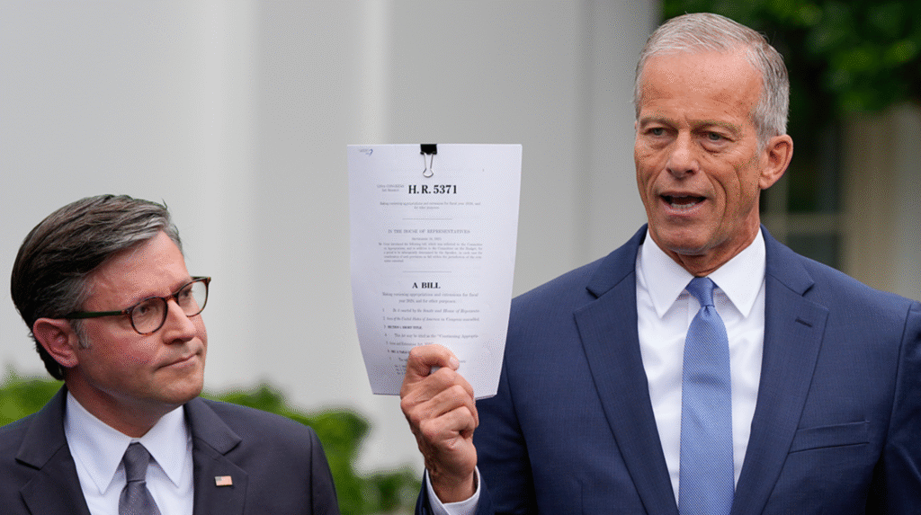 Trump Goverment Shutdown - Mike Johnson and John Thune