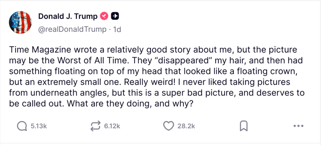 Trump Truth Social Rant
