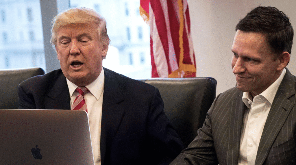 Donald Trump with Peter Thiel Founder Palantir