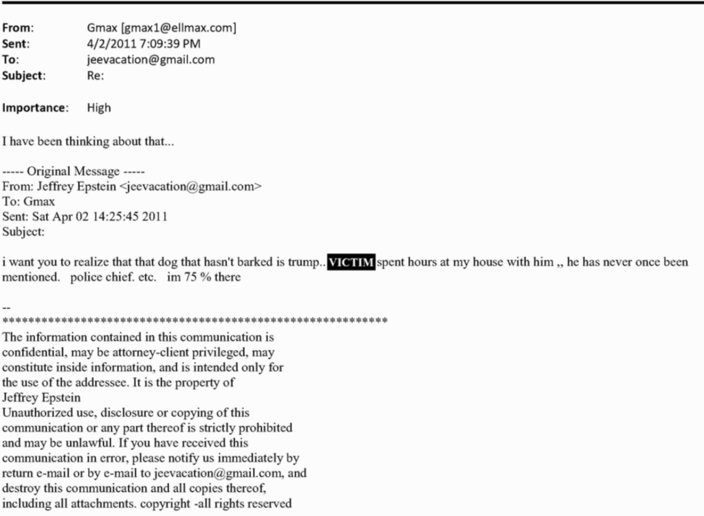 Epstein Emails on Donald Trump