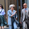 'The Devil Wears Prada 2' Filming - Meryl Streep with Stanley Tucci and Anne Hathaway
