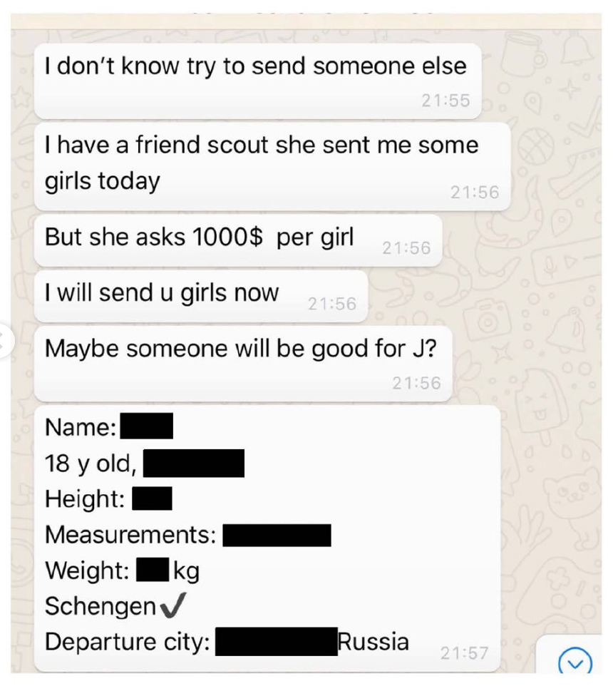 Jeffrey Epstein Estate - Screenshots of Chats