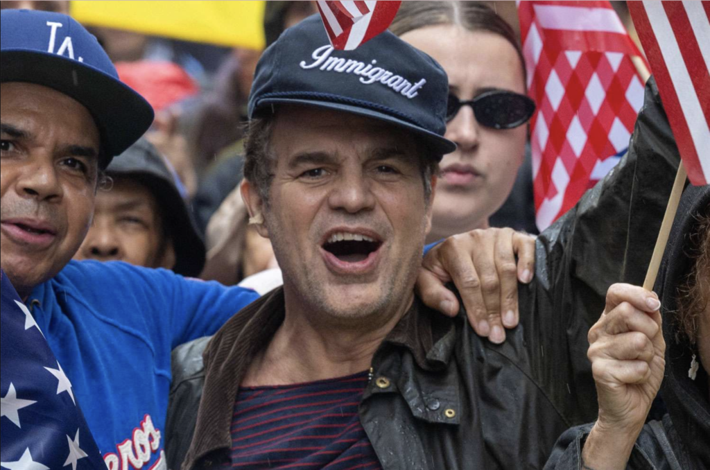 Mark Ruffalo at No Kings Protest against Trump