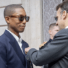 Pharrell Williams Awarded France’s Légion d’Honneur at Élysée Palace French Presiden Emmanuel Macron Paris Fashion Week Louis Vuitton Chevalier de la Légion d’Honneur