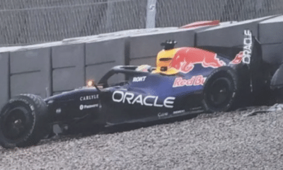 Red Bull Hit Early Setback as Isack Hadjar Crashes During Wet F1 Testing Max Verstappen Barcelona Test f1 shake down