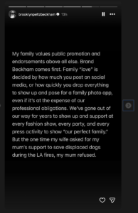 Brooklyn Beckham's Statement