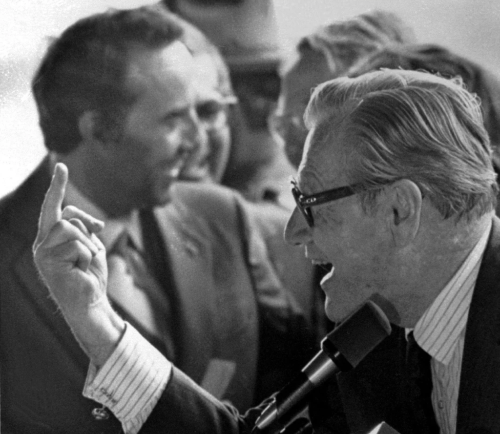 Vice President Nelson Rockefeller with his Middle Finger