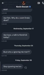 Kevin Durant Alleged DMs