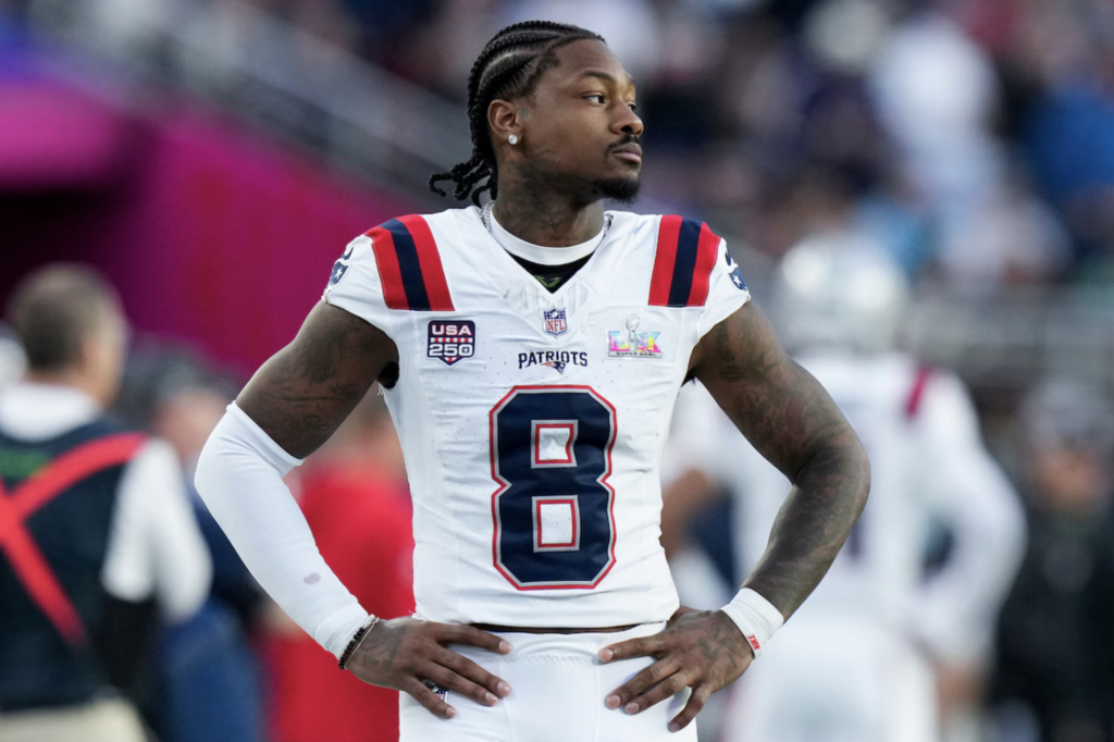 Stefon Diggs of New England Patriots as they lose to Seattle Seahawks