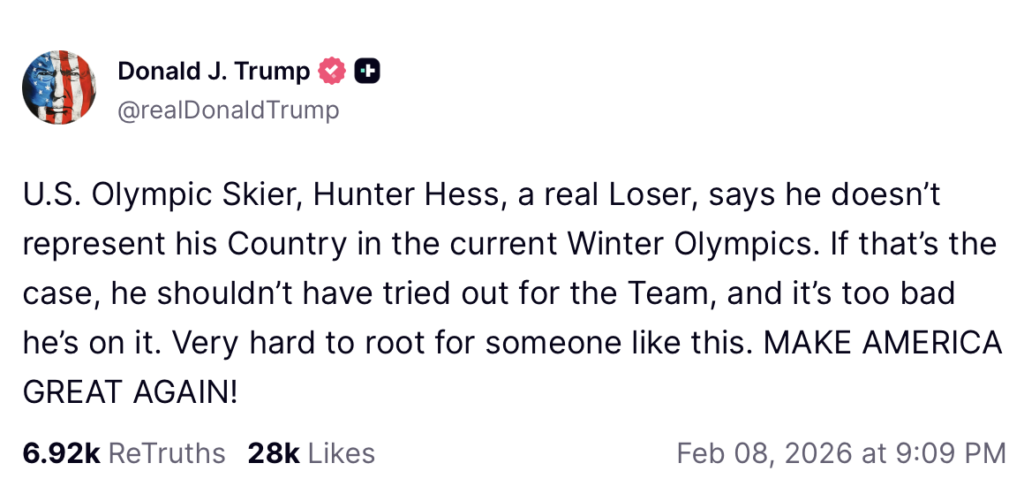 Trump Rant on Truth Social - Hunter Hess