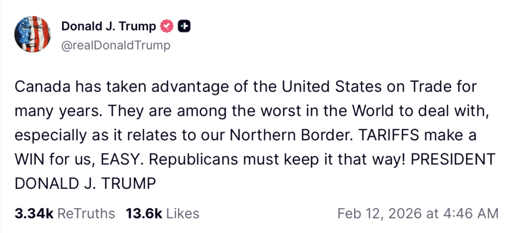Trump's Post on Canada