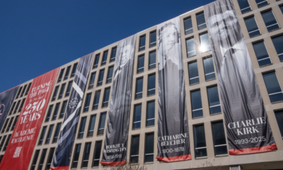 Department of Education Unveils Charlie Kirk Banner Outside DC Headquarters Turning Point USA