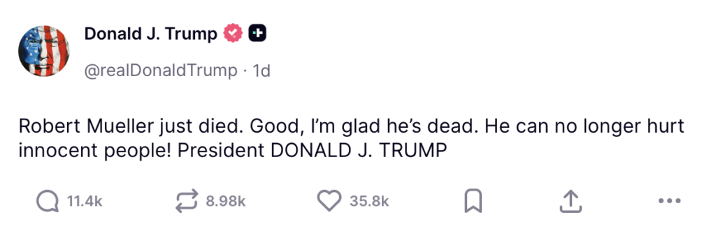 Donald Trump on Truth Social