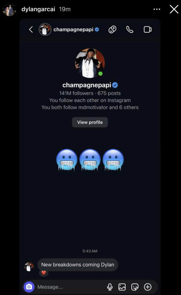 Drake DM to a Fan - Iceman Coming