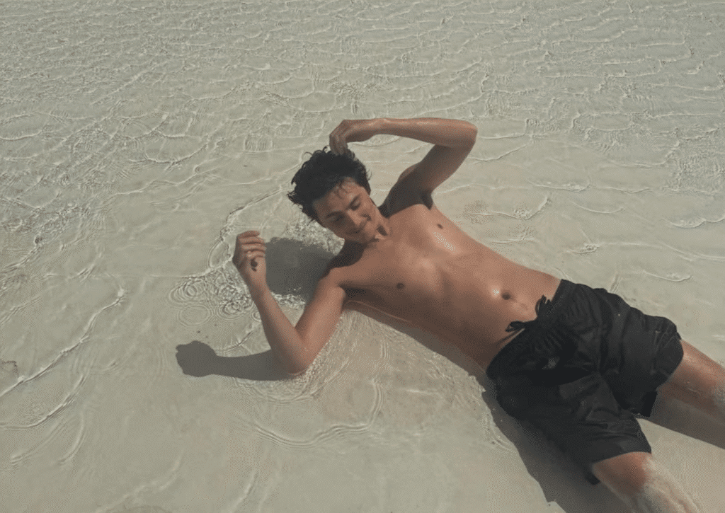 Timothée Chalamet on a Beach Vacation