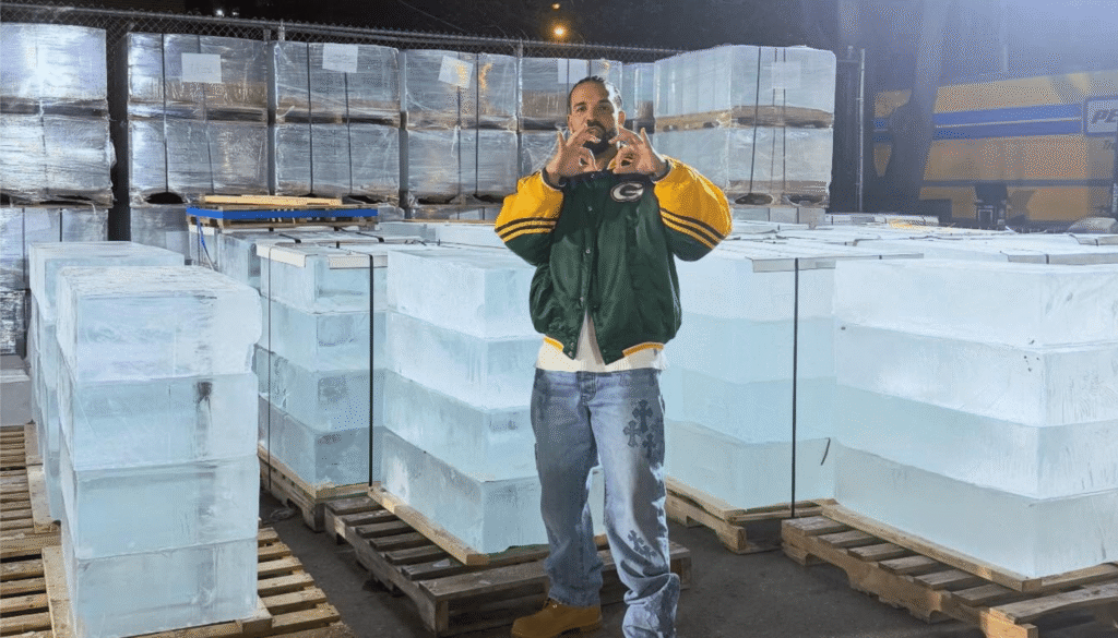 Drake's Iceman New album rollout goes big explosions, ice blocks, and a hidden release date hidden in Toronto