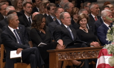 George W. Bush finally explains the viral Altoid moment with Michelle Obama says about America John McCain Funeral