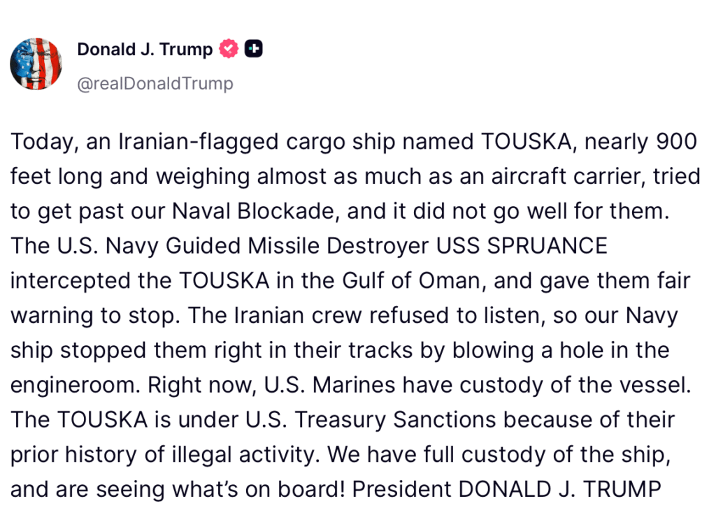 Trump On Truth Social