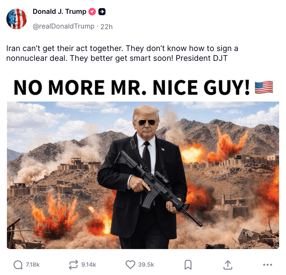 Trump's AI threat to Iran