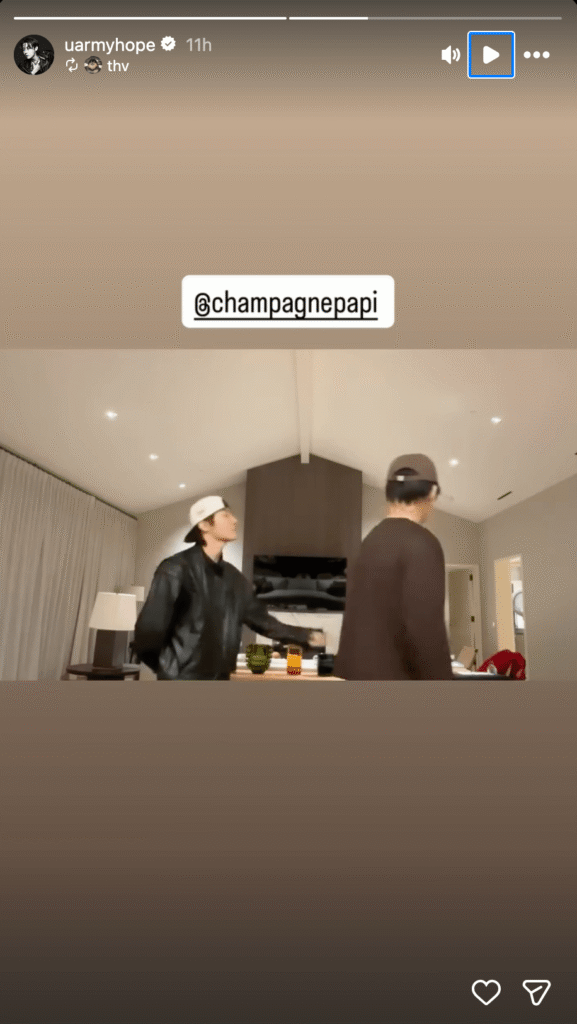 BTS J-Hope on Instagram over Drake Mention