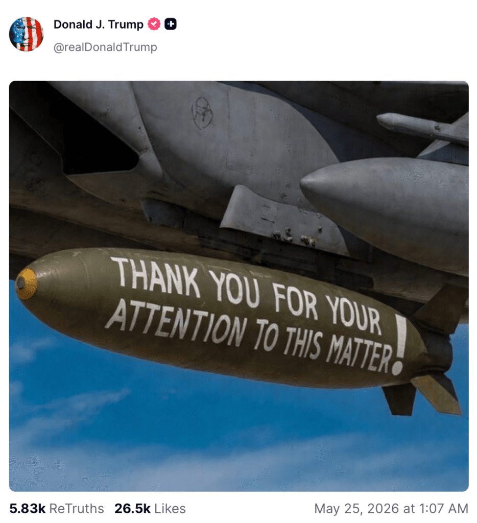 Donald Trump Midnight Truth Social Diplomacy