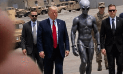 Trump’s AI-Generated Alien Images Spark Social Media Frenzy After Pentagon UFO File Release GAvin Newsom