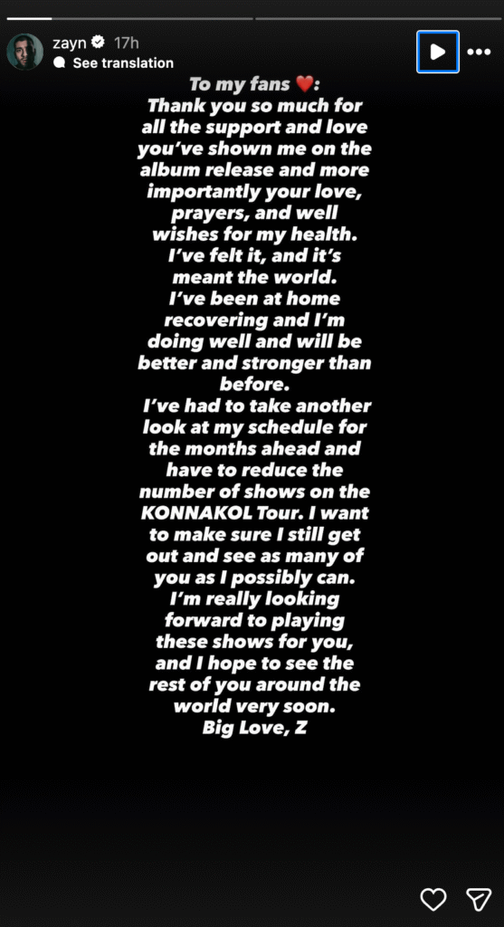 Zayn Malik on Instagram