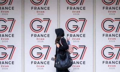 Donald Trump Arrives at G7 Summit in France Amid Iran Deal and Deep Global Divides Ukraine Iran Deal French President Emmanuel Macron