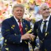 Trump Again Faces Boos at FIFA World Cup Final as Spain Celebrates Win Photobombing Spain World Cup Final Celebration Gianni Infantino