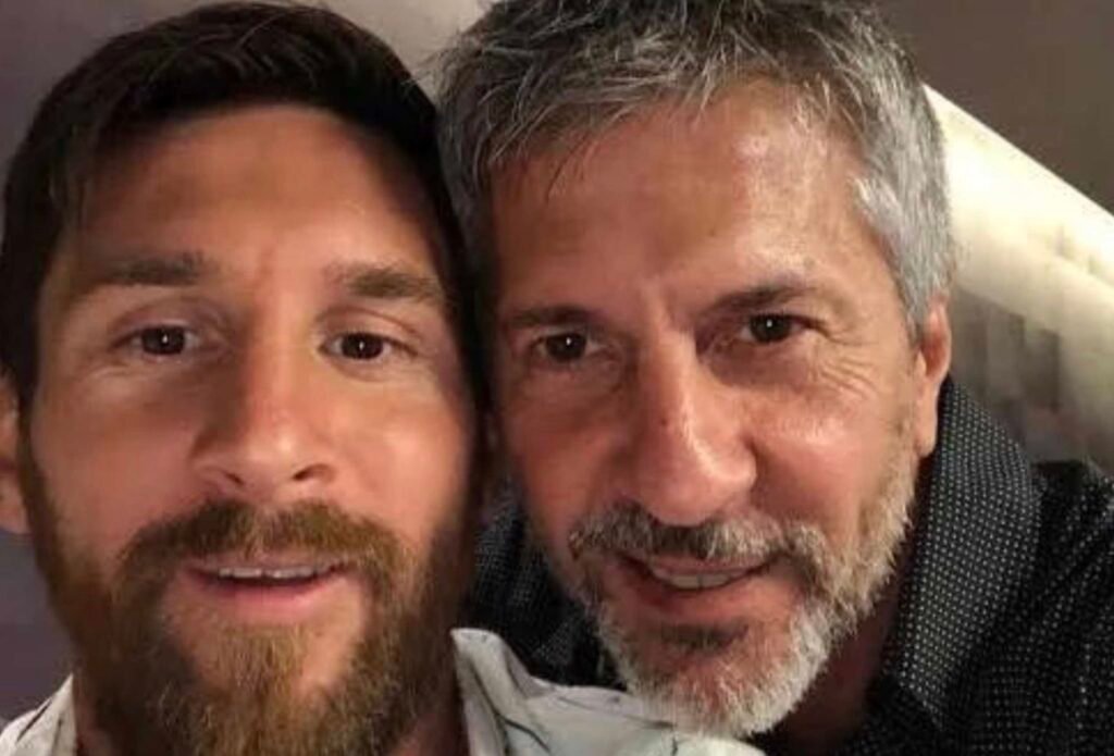 Lionel Messi with Father Jorge Messi
