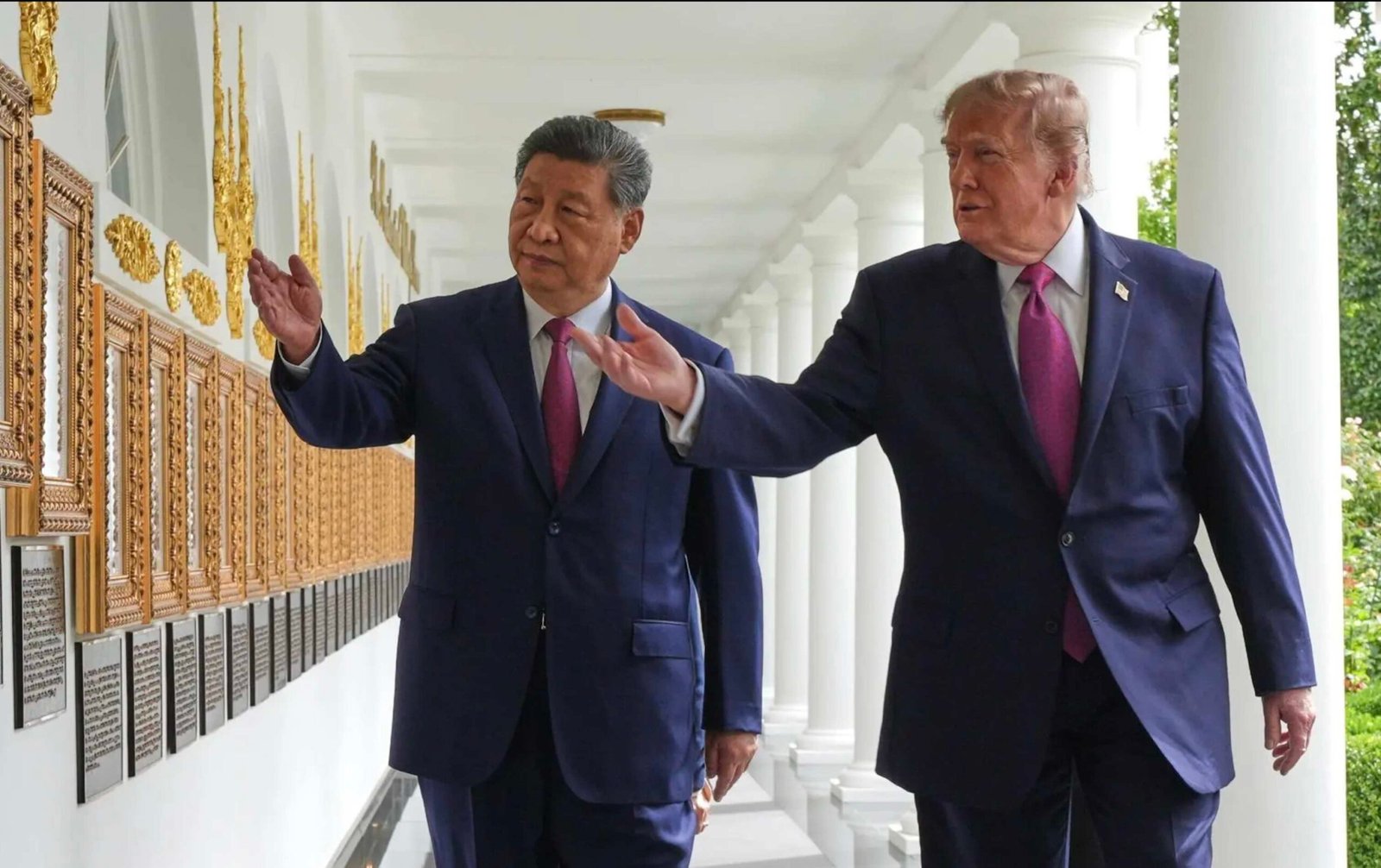 Suprising Presidential Conduct Trump Chuckles Showing Xi Jinping Biden Autopen Display Presidential Walk of Fame